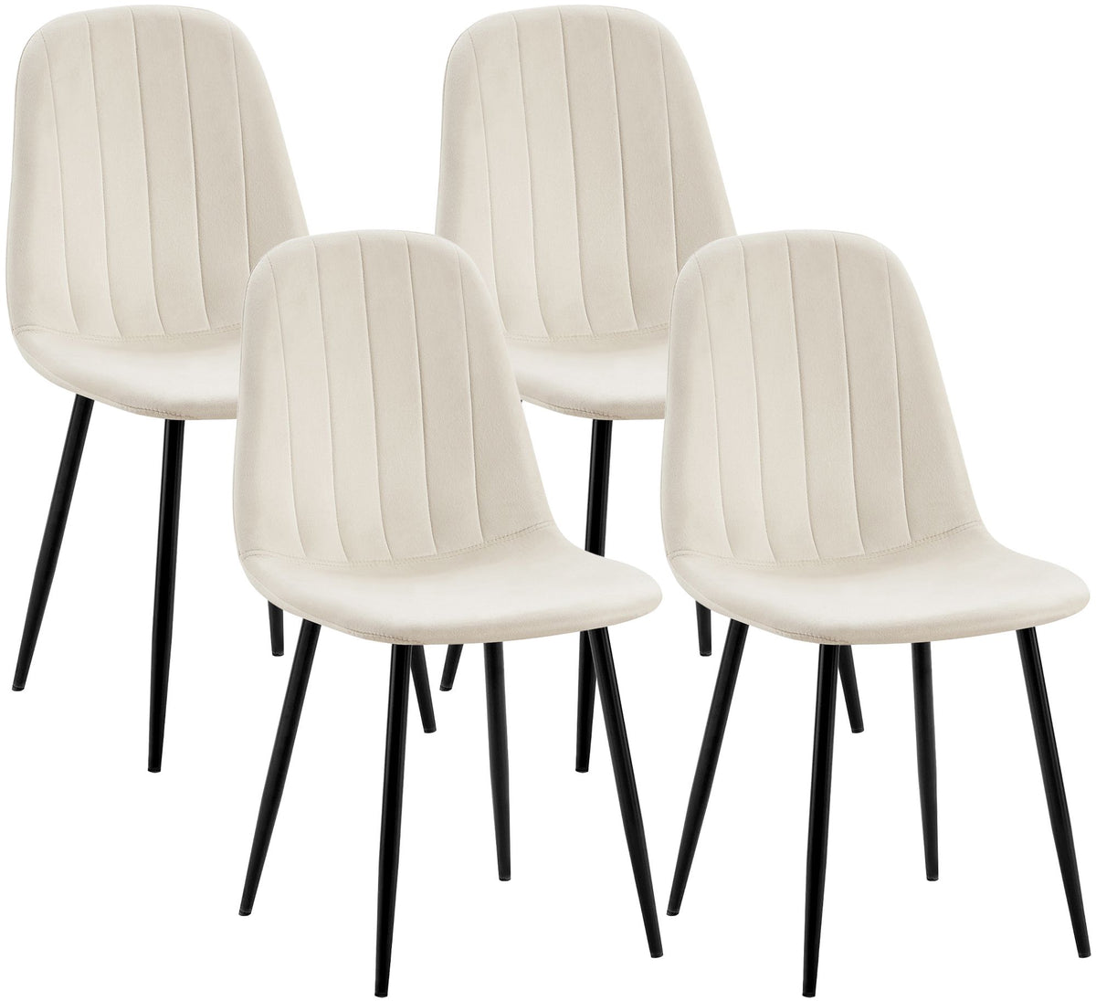 4er Set Esszimmerstuhl Baxter Samt – Ansicht 15