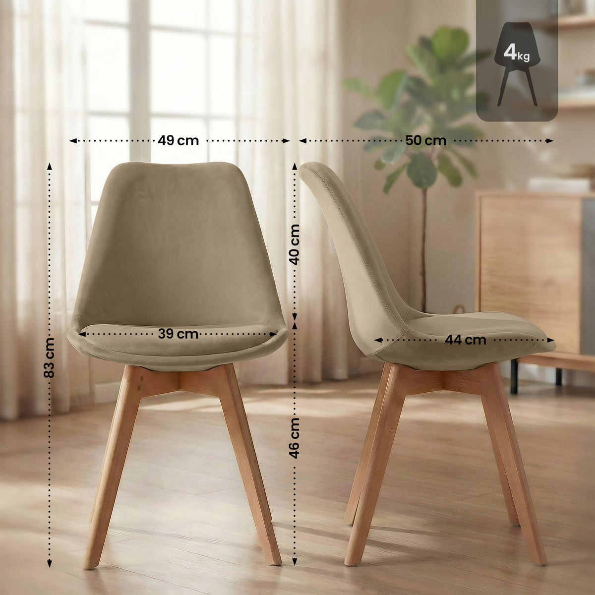 Stuhl Linares Samt – Ansicht 9