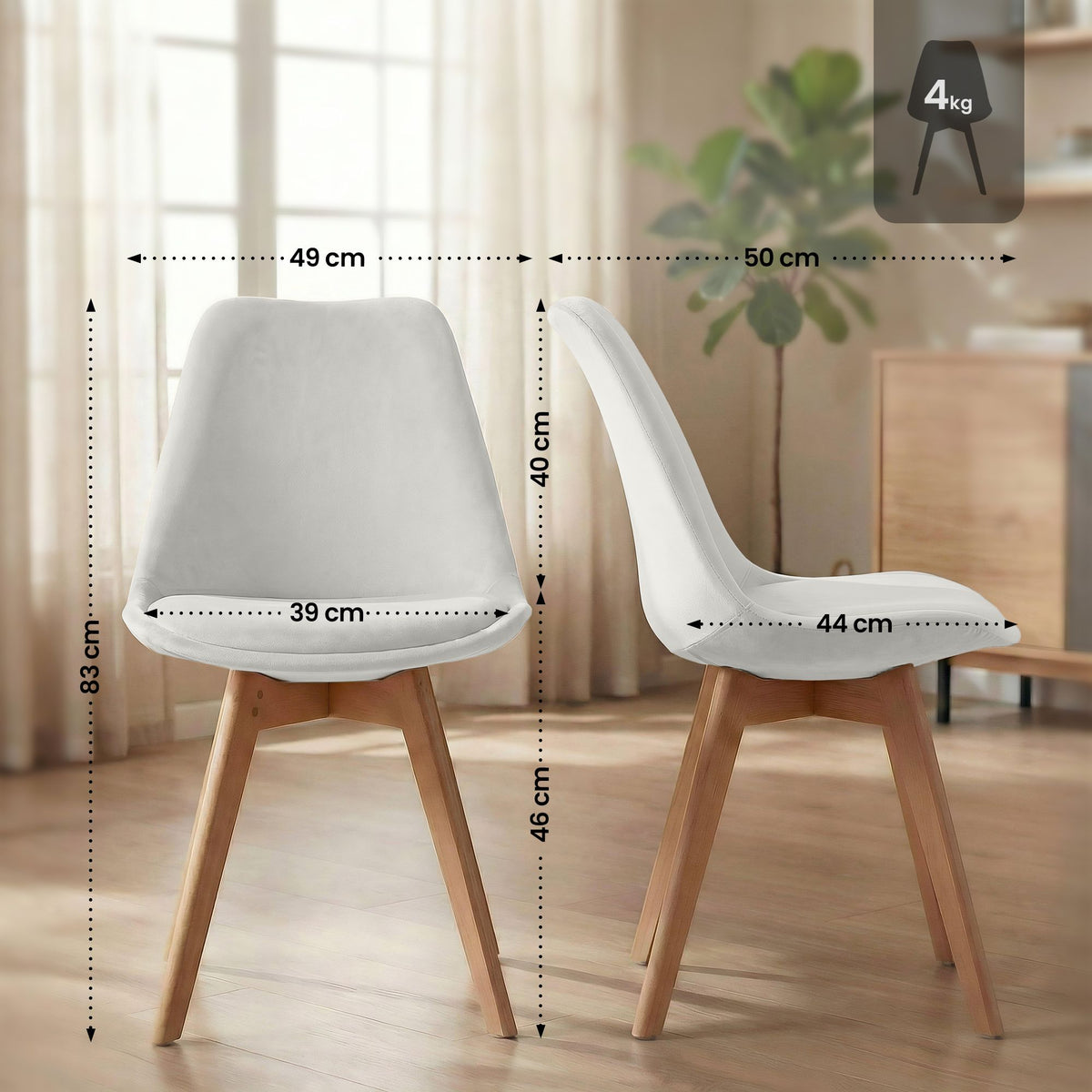 Stuhl Linares Samt – Ansicht 16