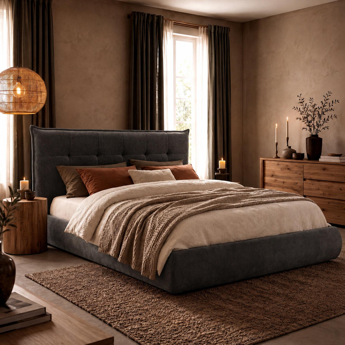 Bett Mirka 180x200 cm Stoff – Ansicht 4