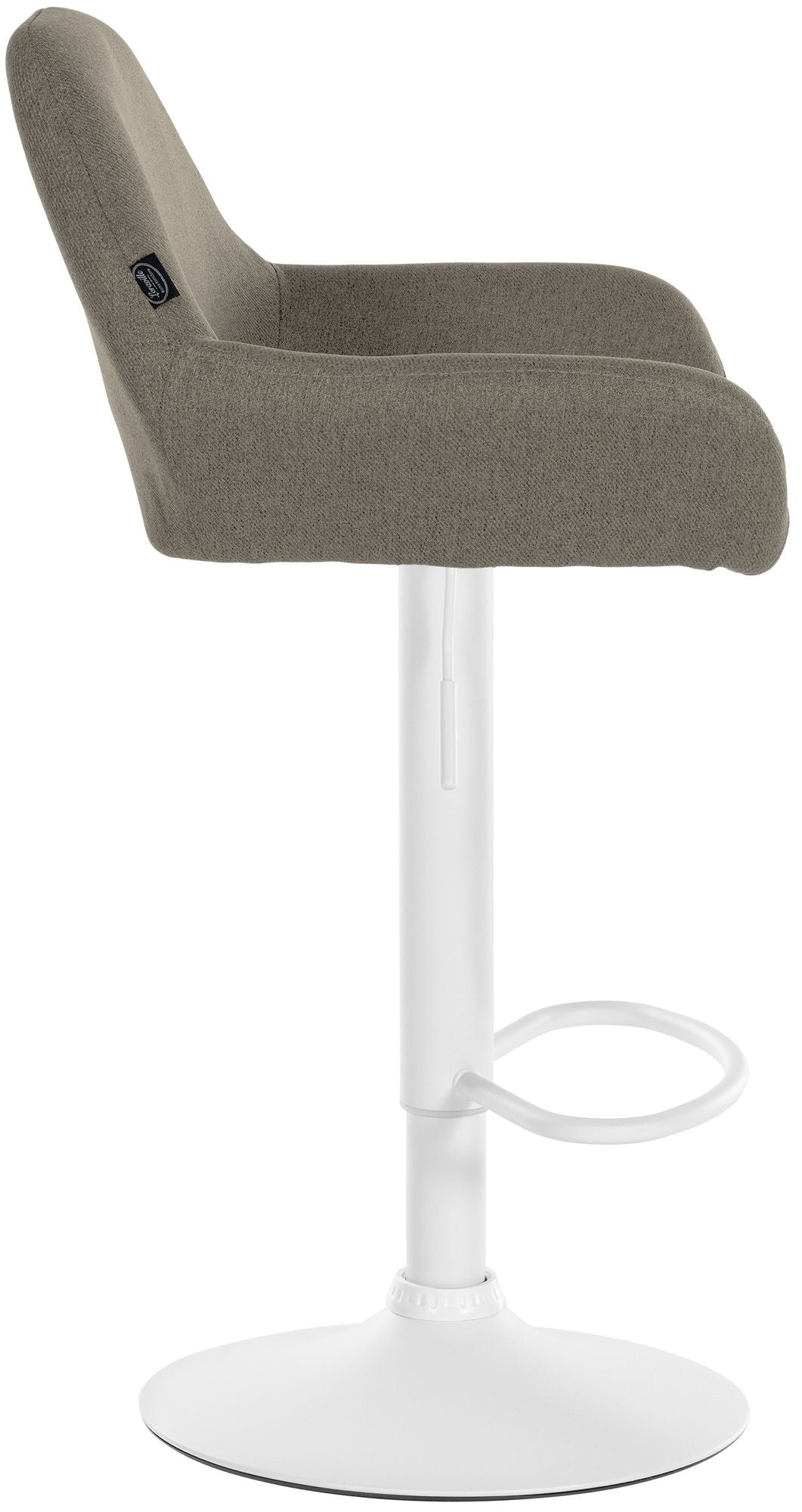 2er Set Barhocker Braga Stoff weiß – Ansicht 4
