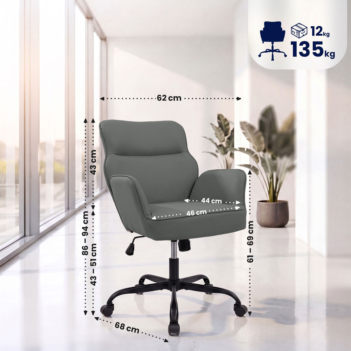 Bürostuhl Amado Kunstleder – Ansicht 3