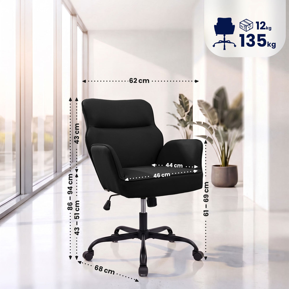 Bürostuhl Amado Kunstleder – Ansicht 19