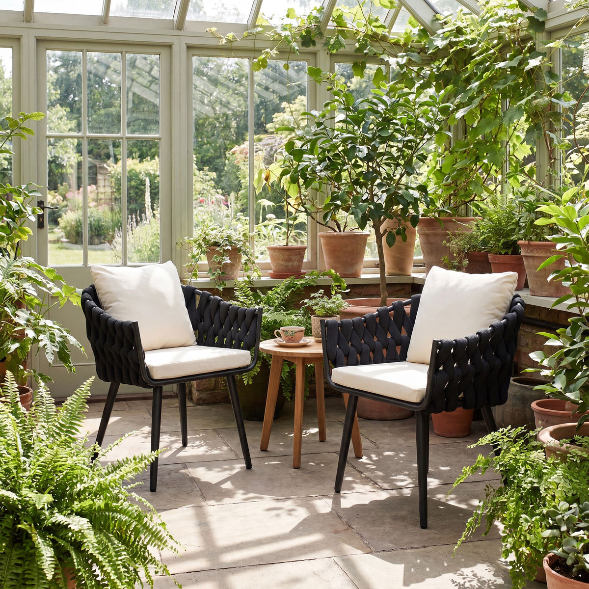 Gartenstuhl Naxos Anthrazit mit Sitzkissen – Ansicht 17