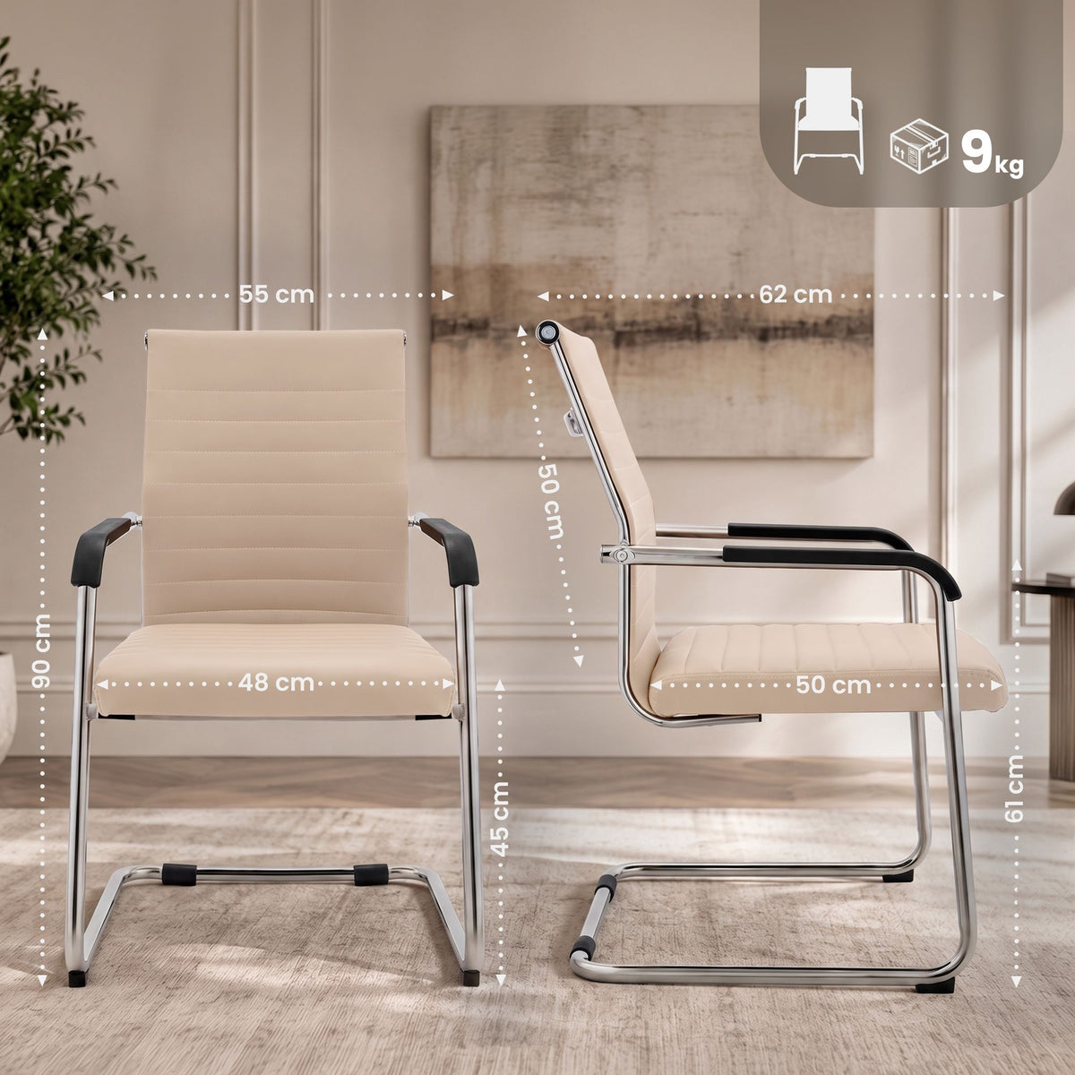 2er Set Besucherstuhl Hakon – Ansicht 16