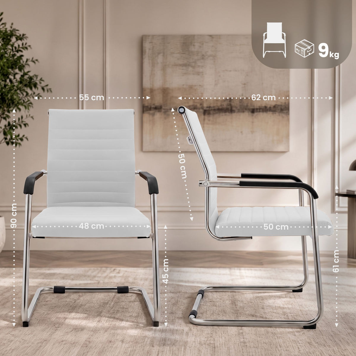 2er Set Besucherstuhl Hakon – Ansicht 2
