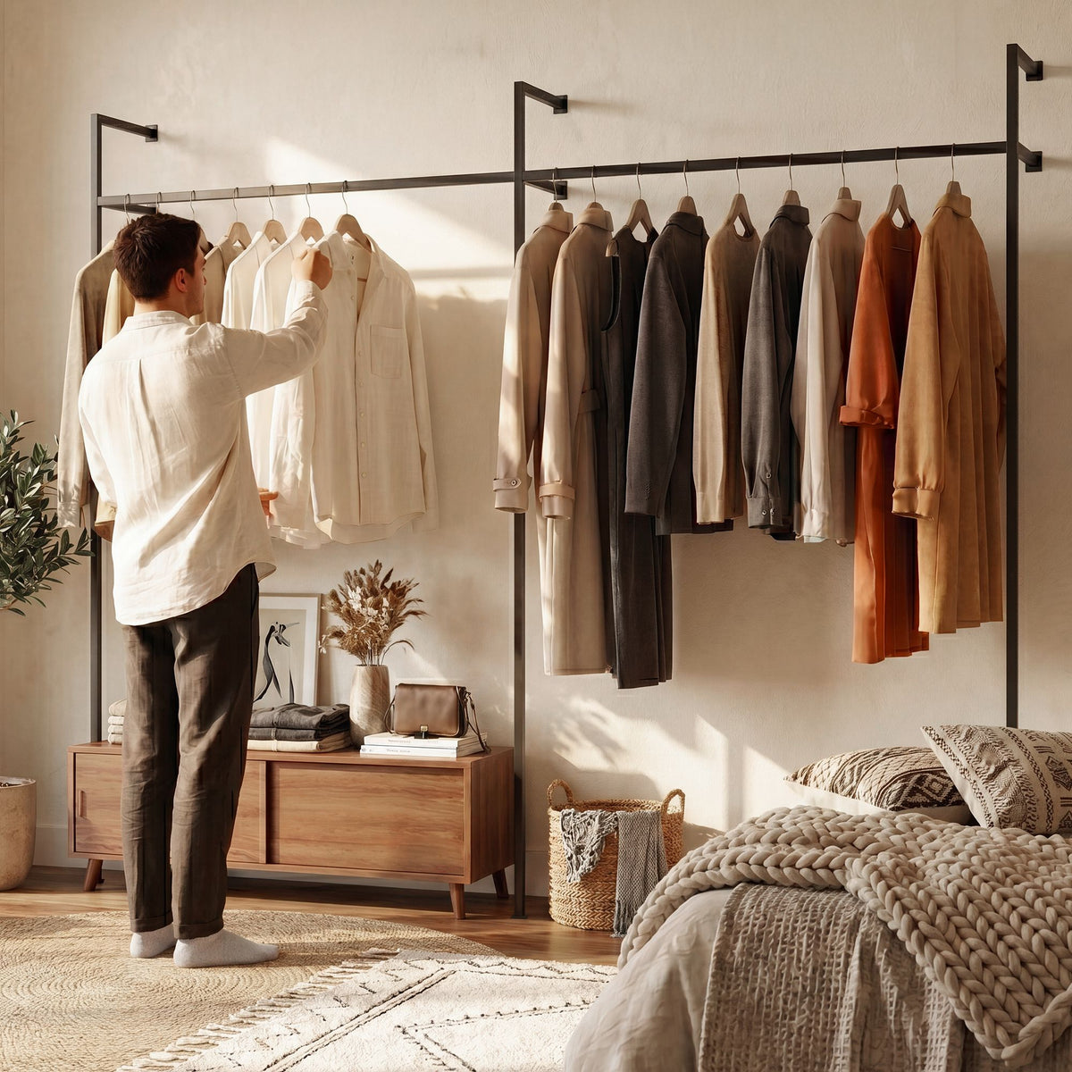 Wandgarderobe Merton 295,5x35x220 cm – Ansicht 2