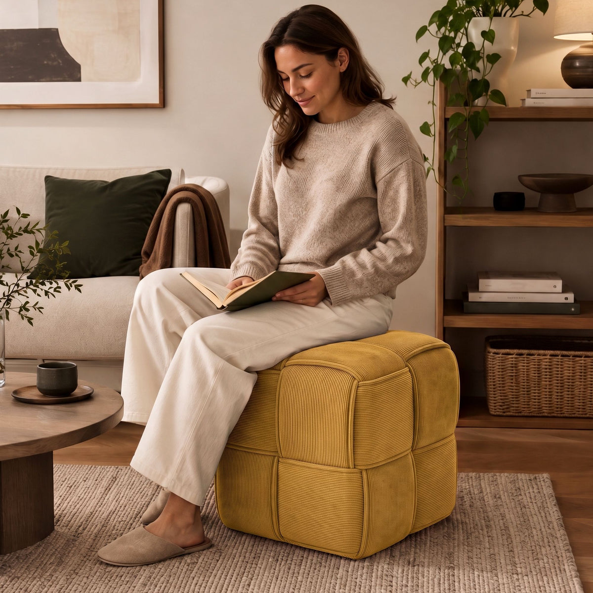 Sitzhocker Forinta Cord – Ansicht 2