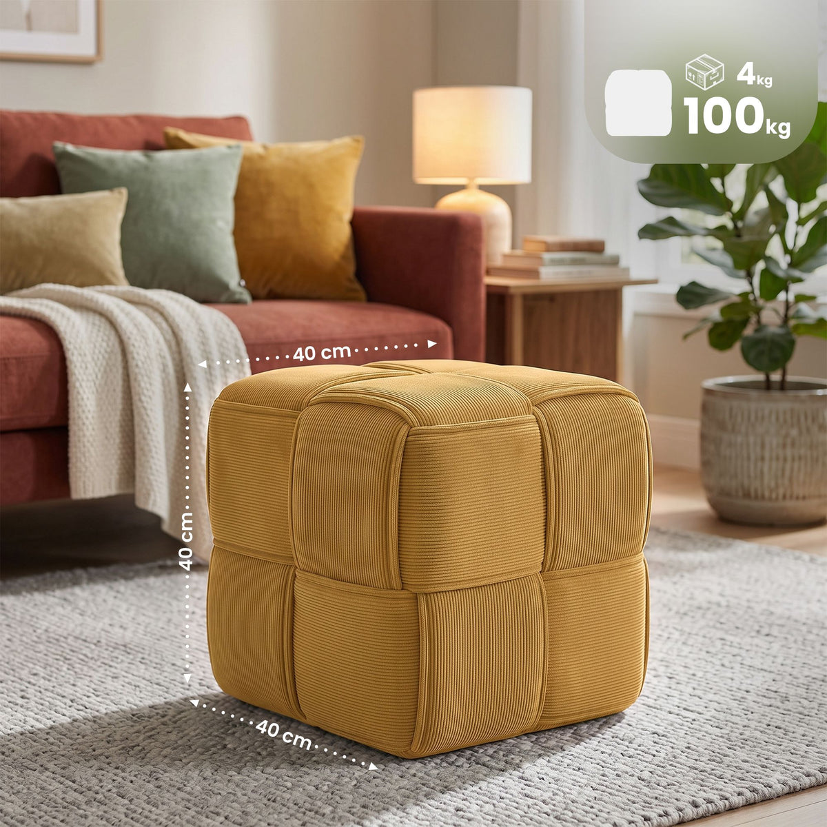 Sitzhocker Forinta Cord – Ansicht 6