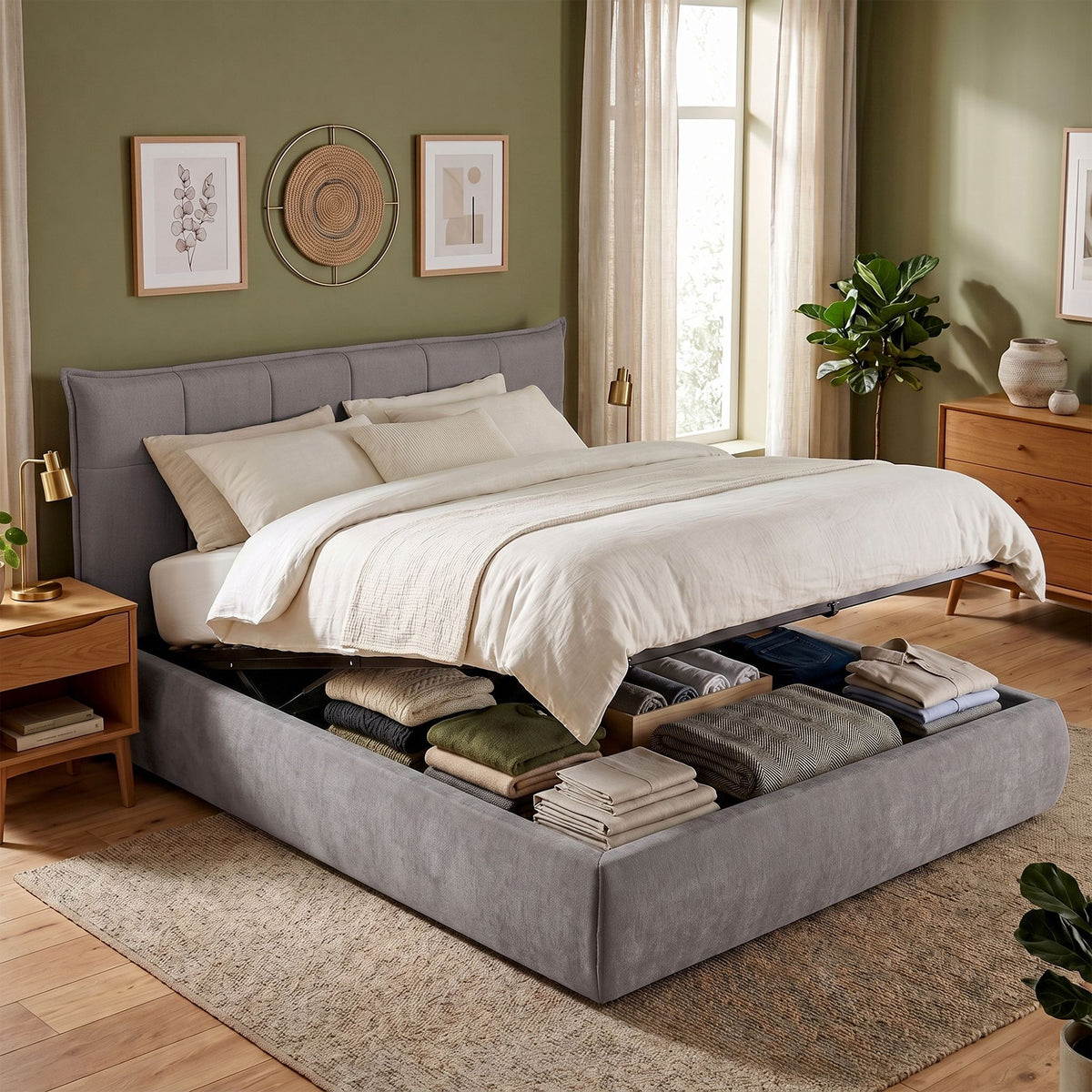 Bett Mirka 160x200 cm Stoff – Ansicht 9