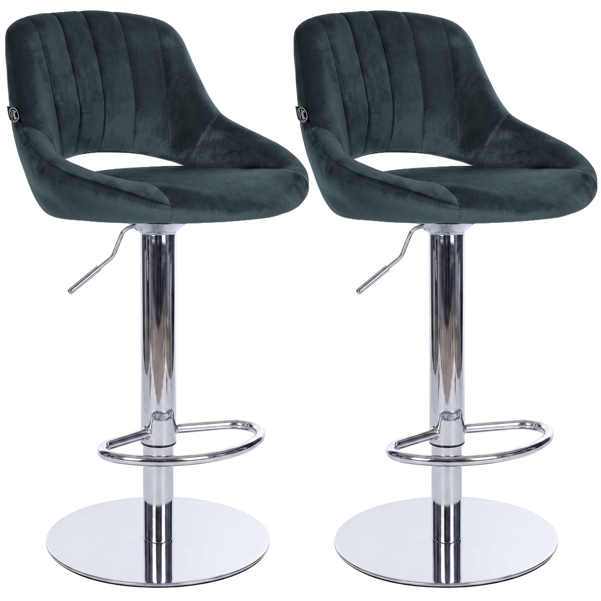 2er Set Barhocker HD Milet C Samt – Ansicht 8