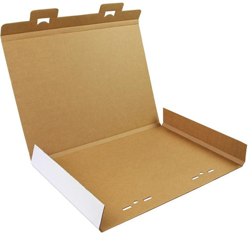 Kalenderverpackung 1-wellig Maße 605x427x15mm A2 Qualität 13B weiß TRANSPAK - VPE: 25