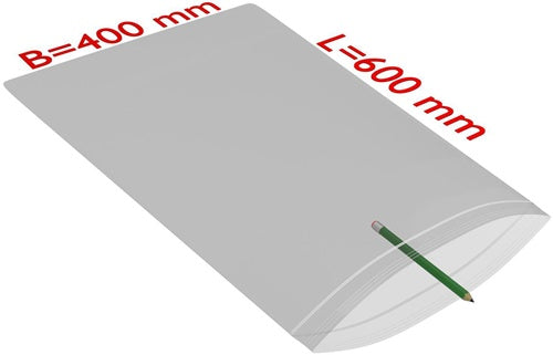 Druckverschlussbeutel Maße 400x600mm Stärke 90µ PE transparent TRANSPAK - VPE: 250