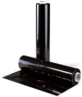 Handstretchfolie Breite 500mm Länge 300m schwarz blickdicht Stärke 23µ TRANSPAK - VPE: 6