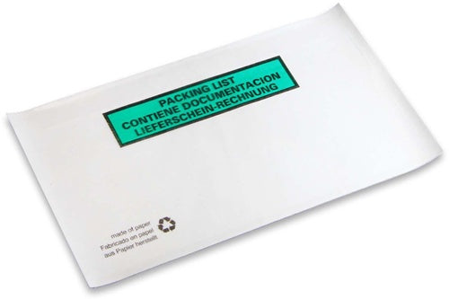 Dokumententaschen Maße 240x130mm weiß DIN-Lang Pergaminpapier TRANSPAK - VPE: 1000
