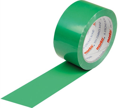 Klebeband monta 250F Breite 50mm Länge 66m Stärke 57µ PVC grün leise MONTA - VPE: 36