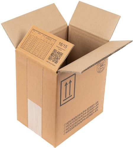 Gefahrgutkarton 4-fach Zulassung 2-wellig Maße 275x195x300mm Inhalt 16l TRANSPAK - VPE: 10