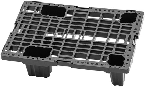 Kunststoffpalette Maße 400x600mm Antirutschkante 7mm 1/4 Euromaß TRANSPAK - VPE: 10