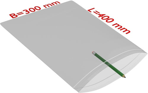 Druckverschlussbeutel Maße 300x400mm Stärke 90µ PE transparent TRANSPAK - VPE: 500