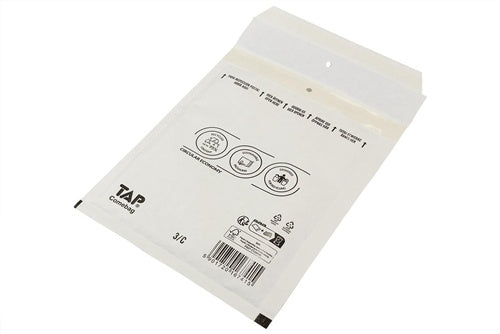 Luftpolsterversandtasche Innenmaß 140x215mm Außenmaß 170x225mm weiß SK-Verschlus - VPE: 100