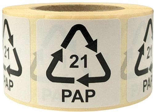 Etiketten fItalien Maße 35x35mm Haftfolie weiß SK Aufdruck 21 PAP (sonst Pappe) - VPE: 2