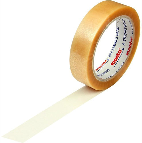 Klebeband monta 220 Breite 25mm Länge 66m S54µ PVC transparent leise TRANSPAK - VPE: 12