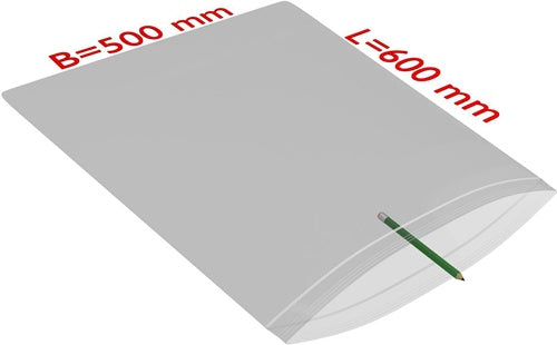 Druckverschlussbeutel Maße 500x600mm Stärke 90µ PE transparent TRANSPAK - VPE: 200