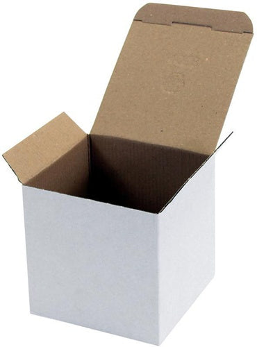 Faltschachtel 1-wellig Automatikboden Maße 118x118x115mm Qualität 11E weiß - VPE: 40