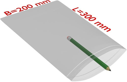 Druckverschlussbeutel Maße 200x300mm Stärke 90µ PE transparent TRANSPAK - VPE: 1000