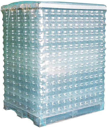 Schrumpfhaube Maße 850+650x1800mm S125µ LDPE transparent Seitenfalte TRANSPAK - VPE: 50