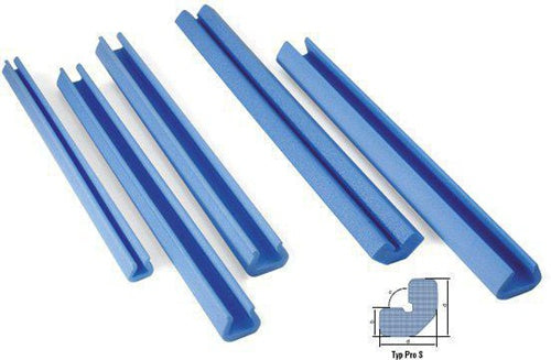 Schaumpolsterprofil Maße 2000x60x50mm Stärke 11mm blau PRO U TRANSPAK - VPE: 92