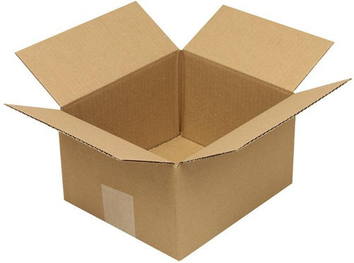 Faltkarton 1-wellig Höhenrillung Maße 200x200x80mm Qualität120 B braun TRANSPAK - VPE: 50