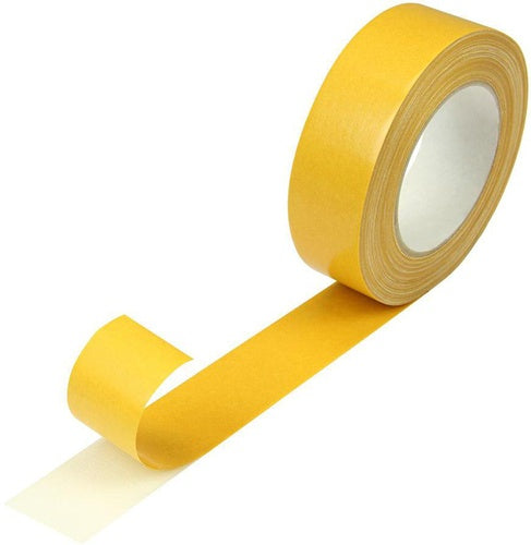Messeklebeband doppelseitig Breite 38mm L25m S250µ gelb Baumwollzellgewebe - VPE: 24