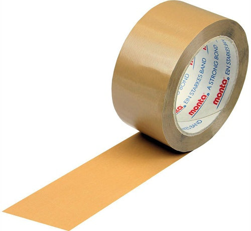 Klebeband monta 201 Breite 50mm Länge 66m Stärke 54µ PVC braun leise TRANSPAK - VPE: 36