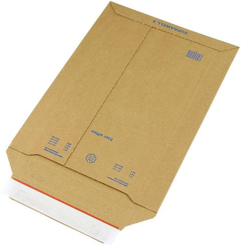 Versandtasche Suprawell Maße 234x330mm A4 Wellpappe braun SK TRANSPAK - VPE: 100