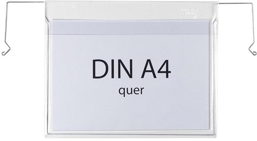 Drahtbügeltasche Maße 230x302mm A4 S180µ quer mKlappe PVC-Weichfolie TRANSPAK - VPE: 200