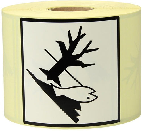 Etiketten Maße 100x100mm Papier Aufdruck Umweltgefährliche Stoffe TRANSPAK