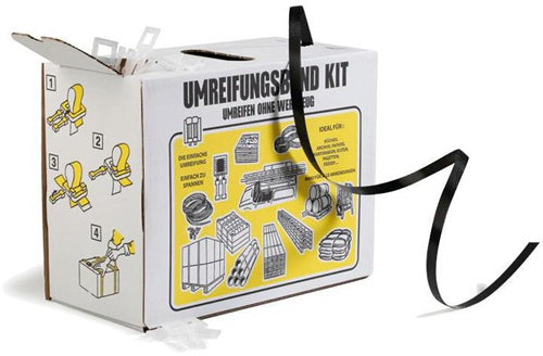 Umreifungsband Breite 127mm Stärke 055mm Länge 600m PP schwarz TRANSPAK