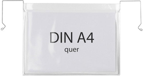 Drahtbügeltasche Maße 230x302mm A4 S180µ quer oKlappe PVC-Weichfolie TRANSPAK - VPE: 200