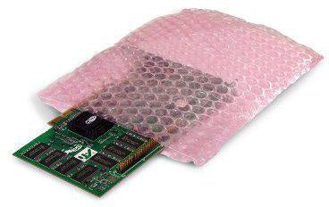 Luftpolsterbeutel antistatisch Maße 250x350mm S100µ rosa Noppen auf Außenseite - VPE: 250