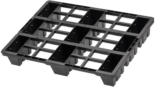 Kunststoffpalette Maße 600x800x120 mm 1/2 EURO anthrazit oAntirutschkante - VPE: 6