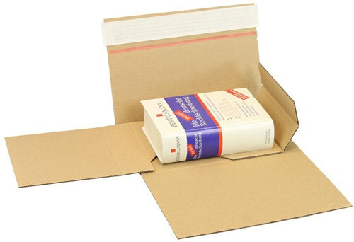 Buchverpackung Drehfix SK-Verschluss Maße 220x160x10-50mm Q120 B A5 braun - VPE: 50