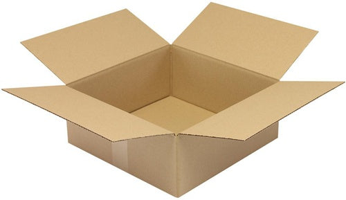 Faltkarton 1-wellig Höhenrillung Maße350x350x140mm Qualität120 B braun TRANSPAK - VPE: 25