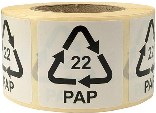 Etiketten fItalien Maße 35x35mm Haftfolie weiß SK Aufdruck 22 PAP (Papier) - VPE: 2