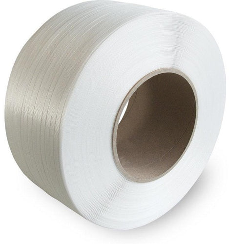 Umreifungsband Bandbreite12xStärke063mm Länge 3000m PP weiß Kern 200mm TRANSPAK - VPE: 2