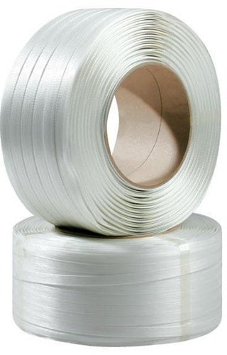 Umreifungsband Breite 19mm L600lfm 60 SCC Polyester weiß Reißfestigkeit 500kp - VPE: 2