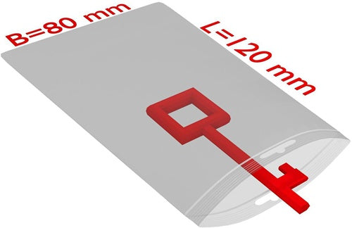 Druckverschlussbeutel mEurolochung Maße 80x120mm S50µ PE transparent TRANSPAK - VPE: 2000