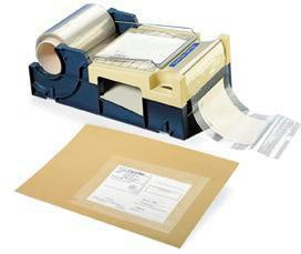Abrollgerät mMesser fAdressen-Schutzfilm B130-150mm blau/weiß TRANSPAK