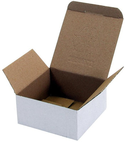Faltschachtel 1-wellig Automatikboden Maße 118x118x56mm Qualität 11E weiß - VPE: 40