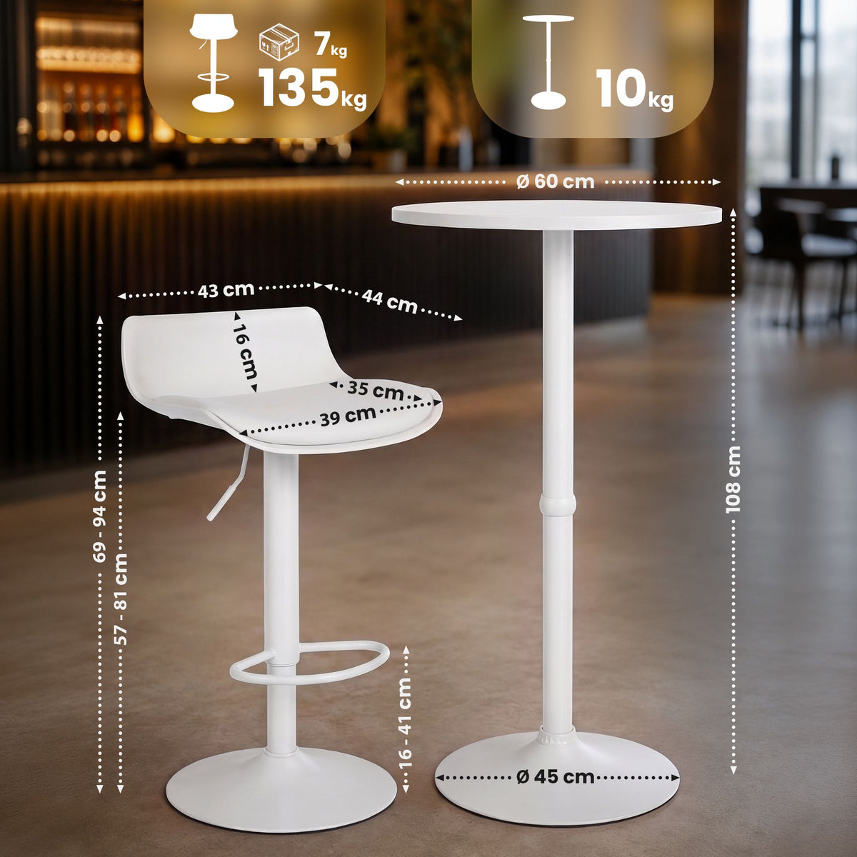2er Bartisch Set Navo Kunstleder – Ansicht 9